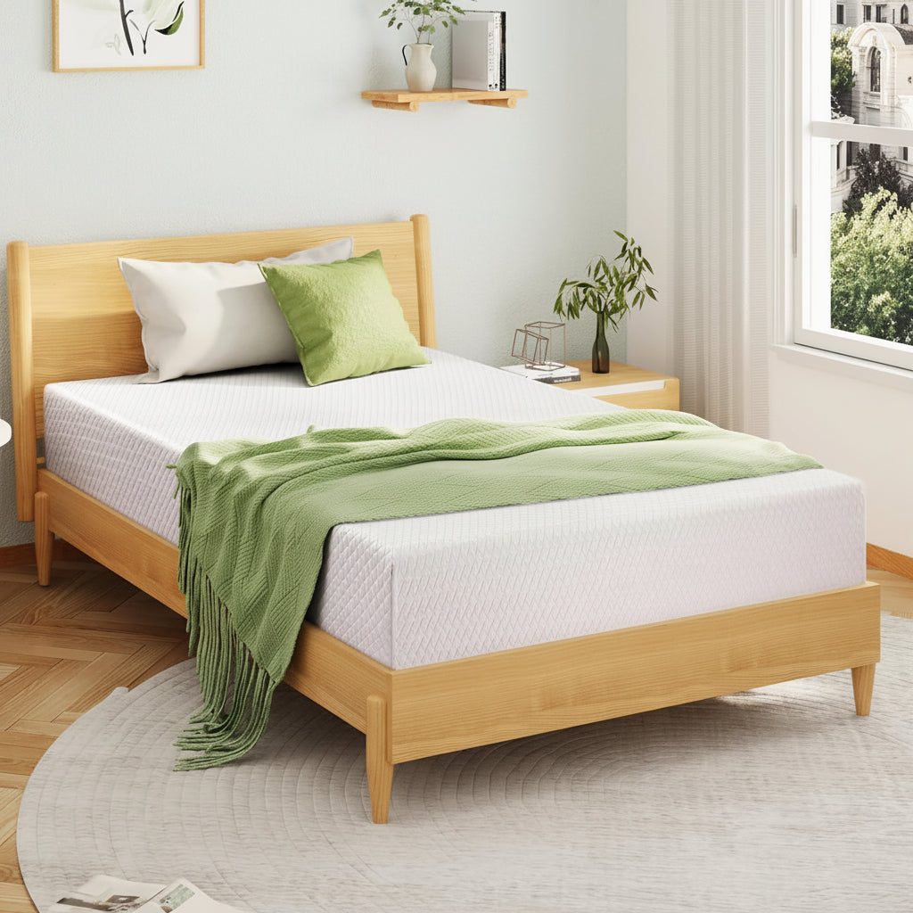 Colchón de espuma viscoelástica tamaño twin con soporte refrescante para un sueño equilibrado