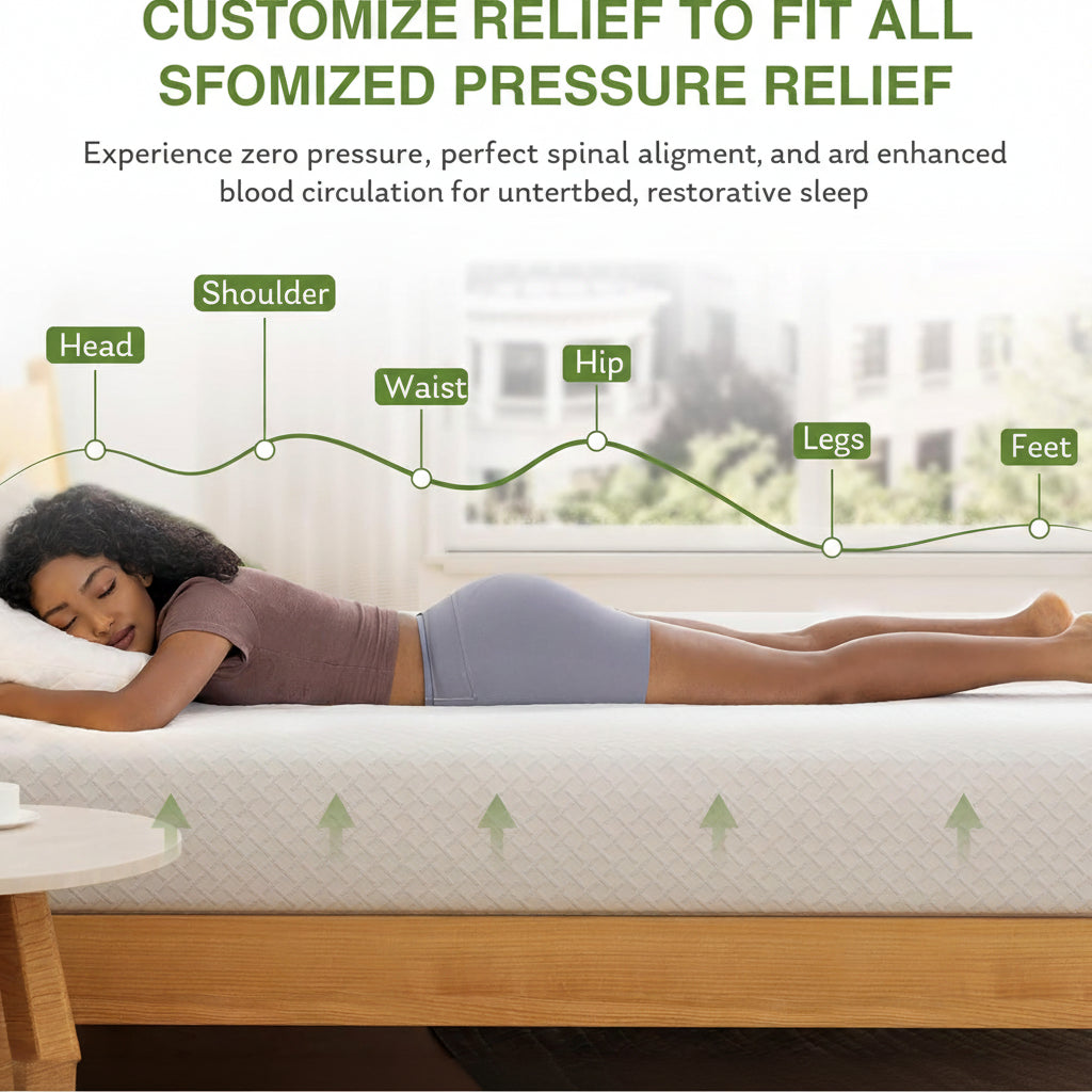 Colchón de espuma viscoelástica tamaño twin con soporte refrescante para un sueño equilibrado