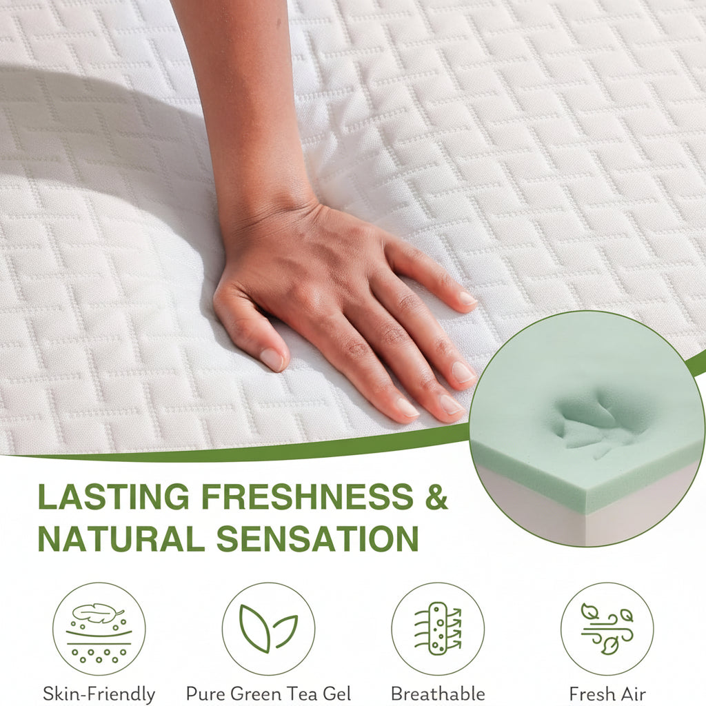 Colchón de espuma viscoelástica tamaño twin con soporte refrescante para un sueño equilibrado