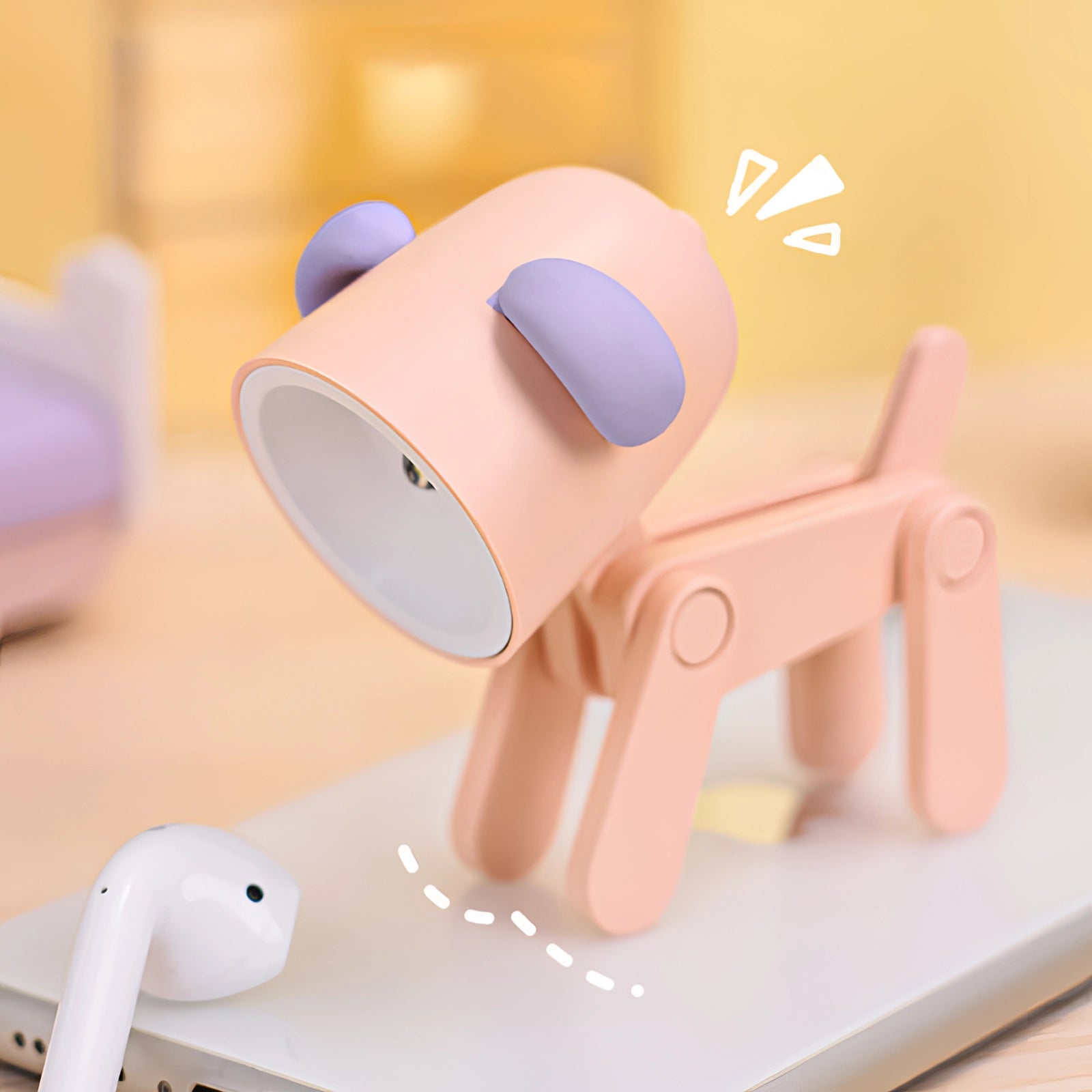 BlossomClip LED USB stolní lampa s klipem, růžová s flexibilním ramenem