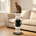 Tall Modular Cat Scratching Post With Paper Vine And Steel Base Height-Adjustable | Rosalyssa