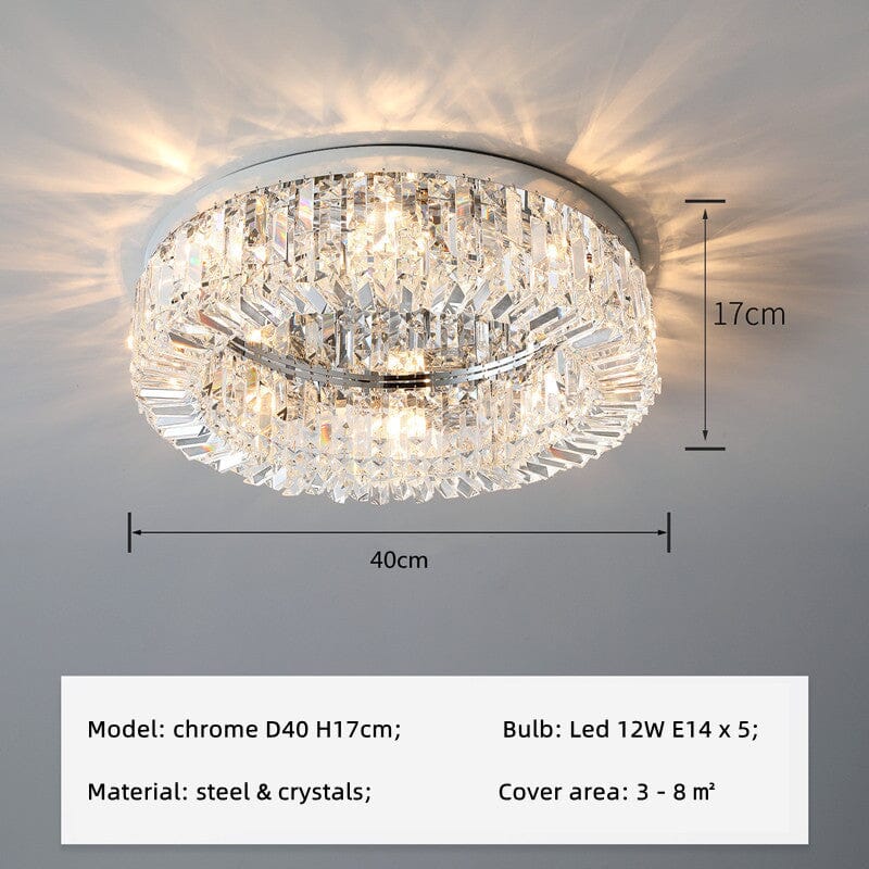 Aurelia Ring Crystal -kattokruunu tyylikkäisiin eteisiin ja olohuoneisiin