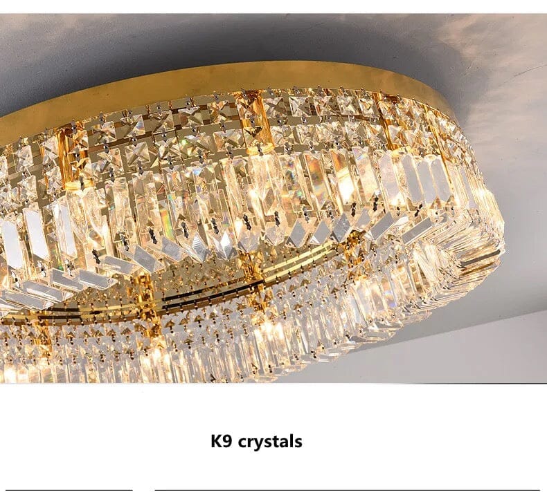 Aurelia Ring Crystal -kattokruunu tyylikkäisiin eteisiin ja olohuoneisiin