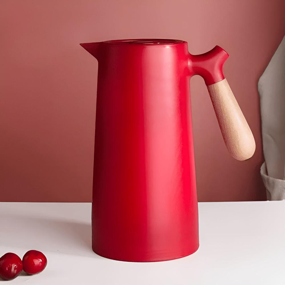Beverage Server With Insulated Carafe And Wood Handle