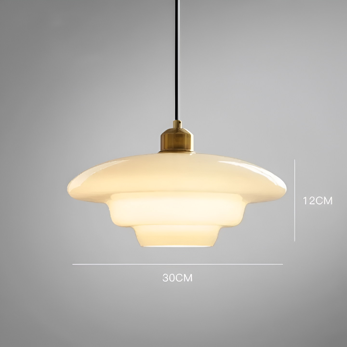 Gold Finish Art Deco Ceiling Lamp With Brass And Glass Vintage Design