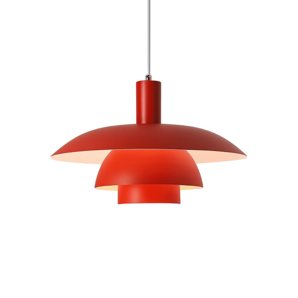Nowoczesna lampa wisząca z metalowym kloszem w kształcie stopni, średnica 12 cali | Rosalyssa