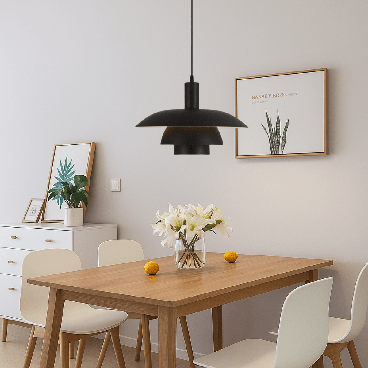 Nowoczesna lampa wisząca z metalowym kloszem w kształcie stopni, średnica 12 cali | Rosalyssa
