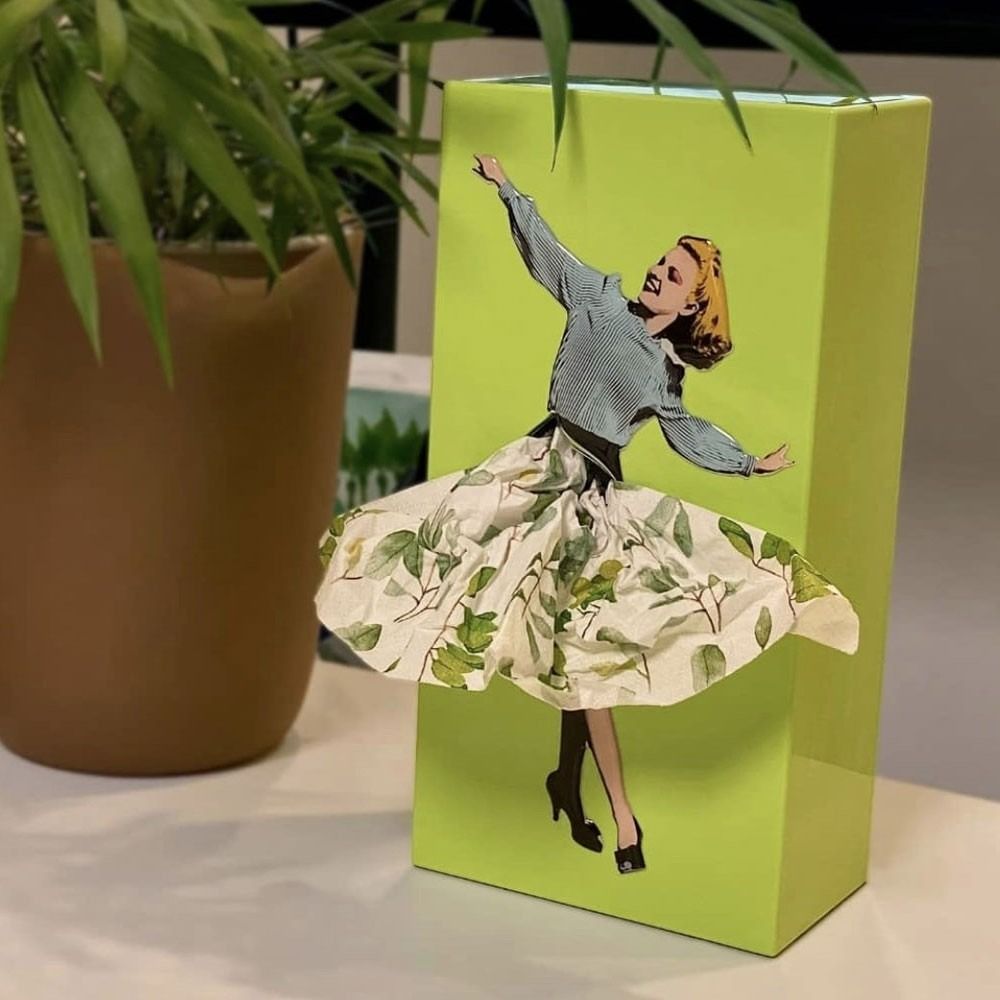 Suport pentru șervețele cu figurina dansatoare jucăușă pentru decorul casei