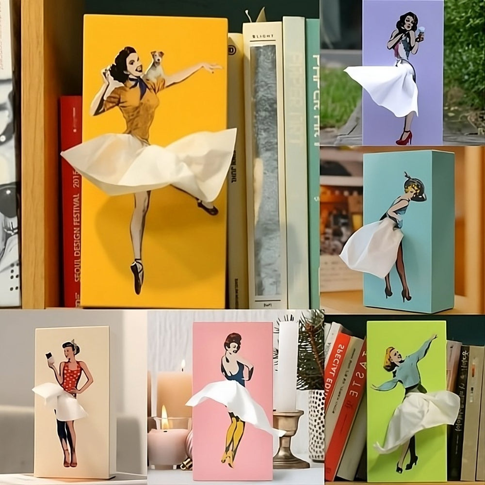 Suport pentru șervețele cu figurina dansatoare jucăușă pentru decorul casei