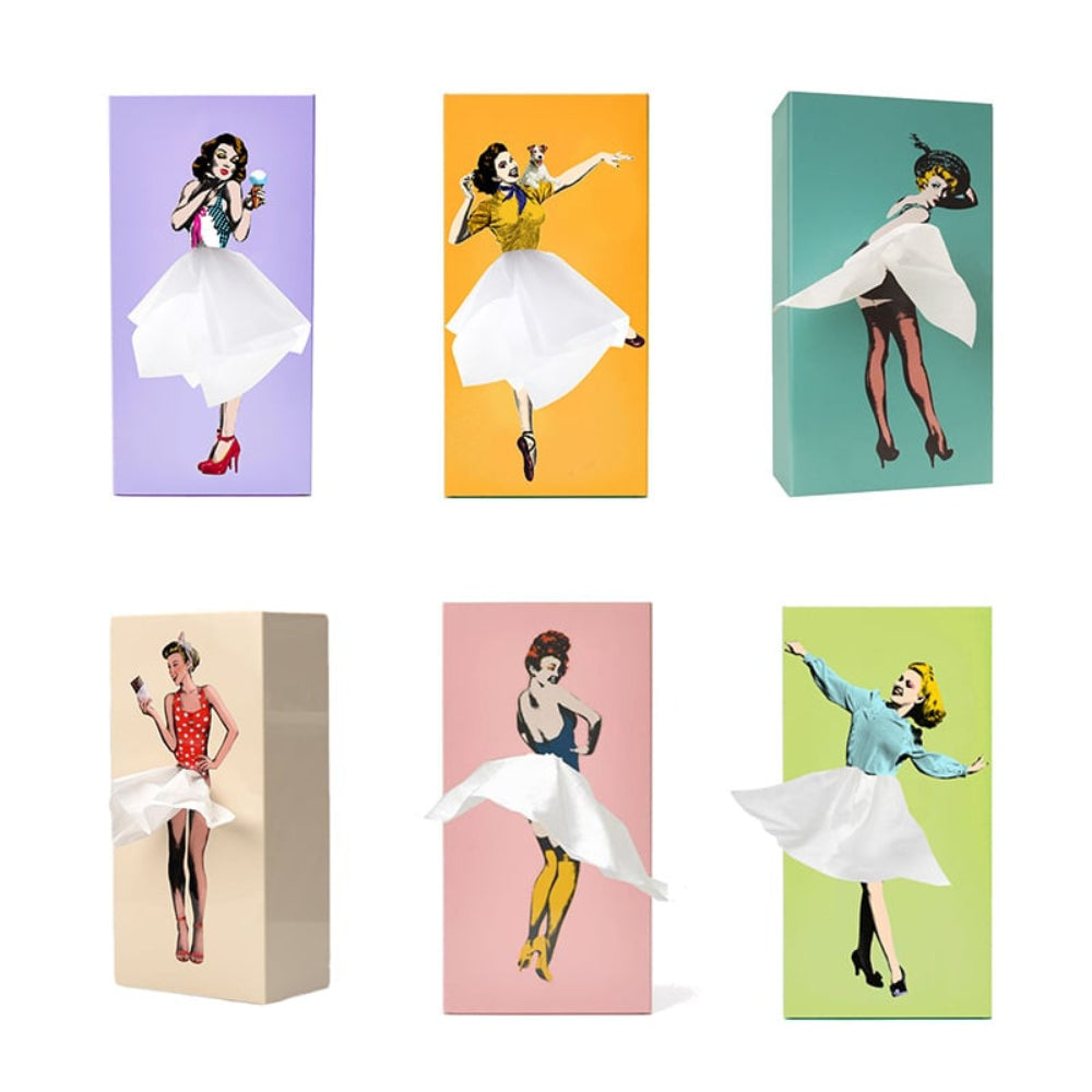 Suport pentru șervețele cu figurina dansatoare jucăușă pentru decorul casei