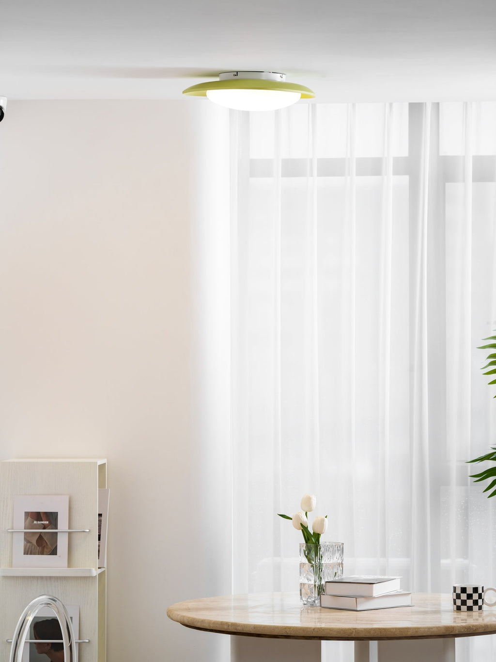 Oválné stropní svítidlo z pryskyřice, stmívatelné LED, zelené nebo béžové, 3000K-6000K, 36 cm nebo 46 cm
