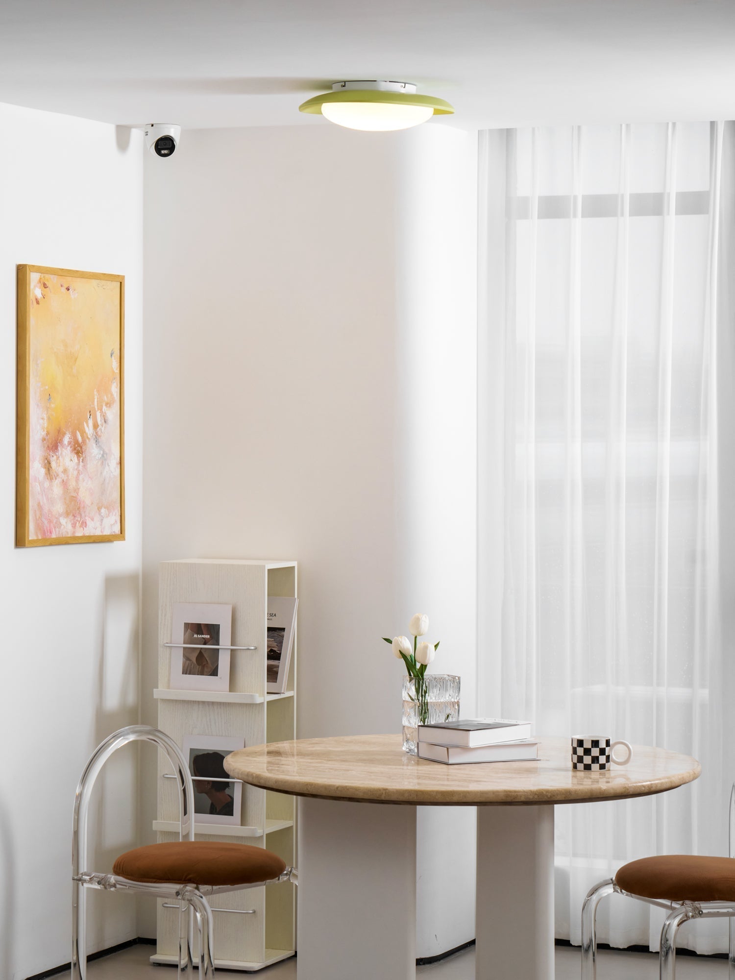 Oválné stropní svítidlo z pryskyřice, stmívatelné LED, zelené nebo béžové, 3000K-6000K, 36 cm nebo 46 cm