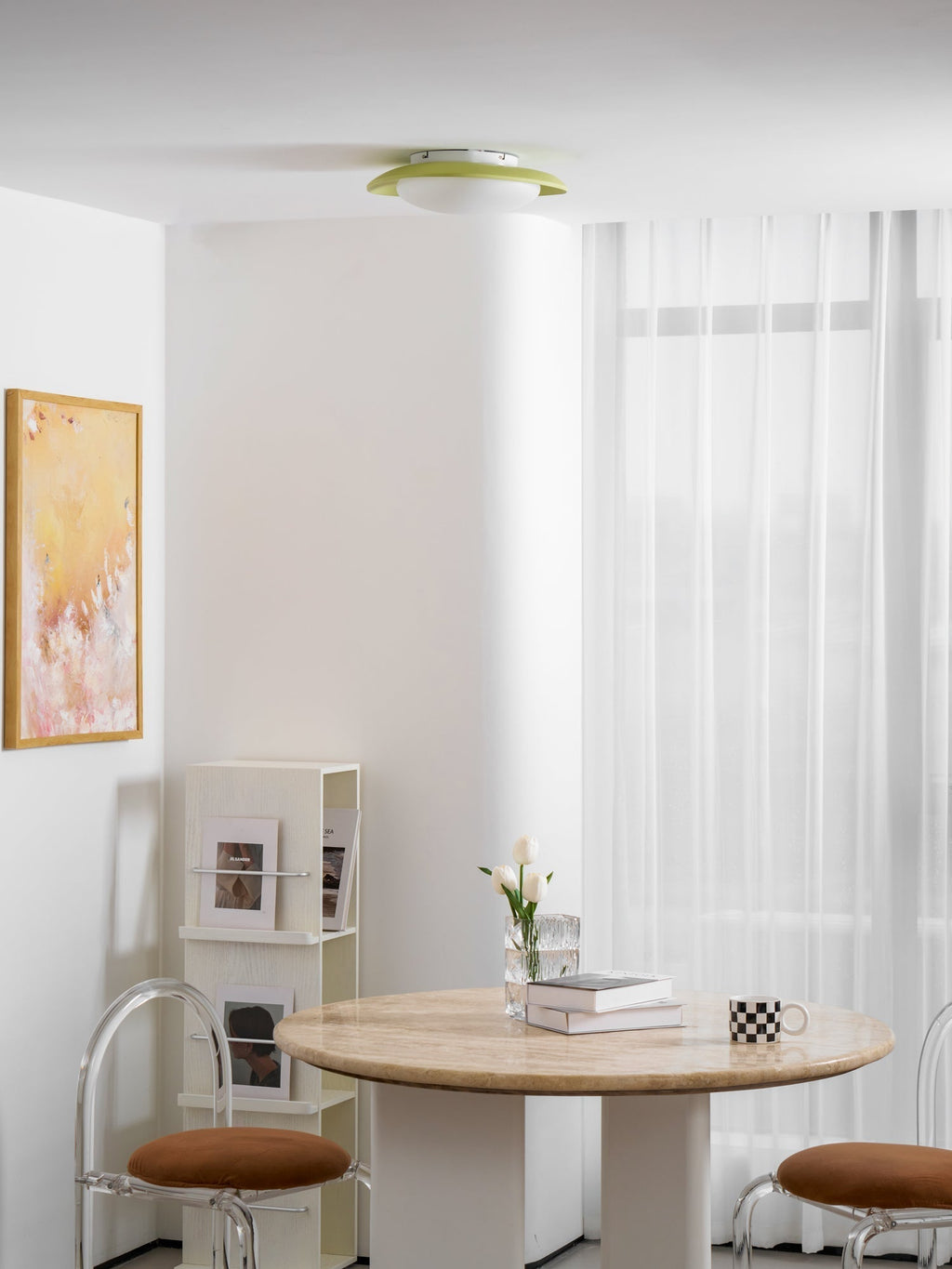 Oválné stropní svítidlo z pryskyřice, stmívatelné LED, zelené nebo béžové, 3000K-6000K, 36 cm nebo 46 cm