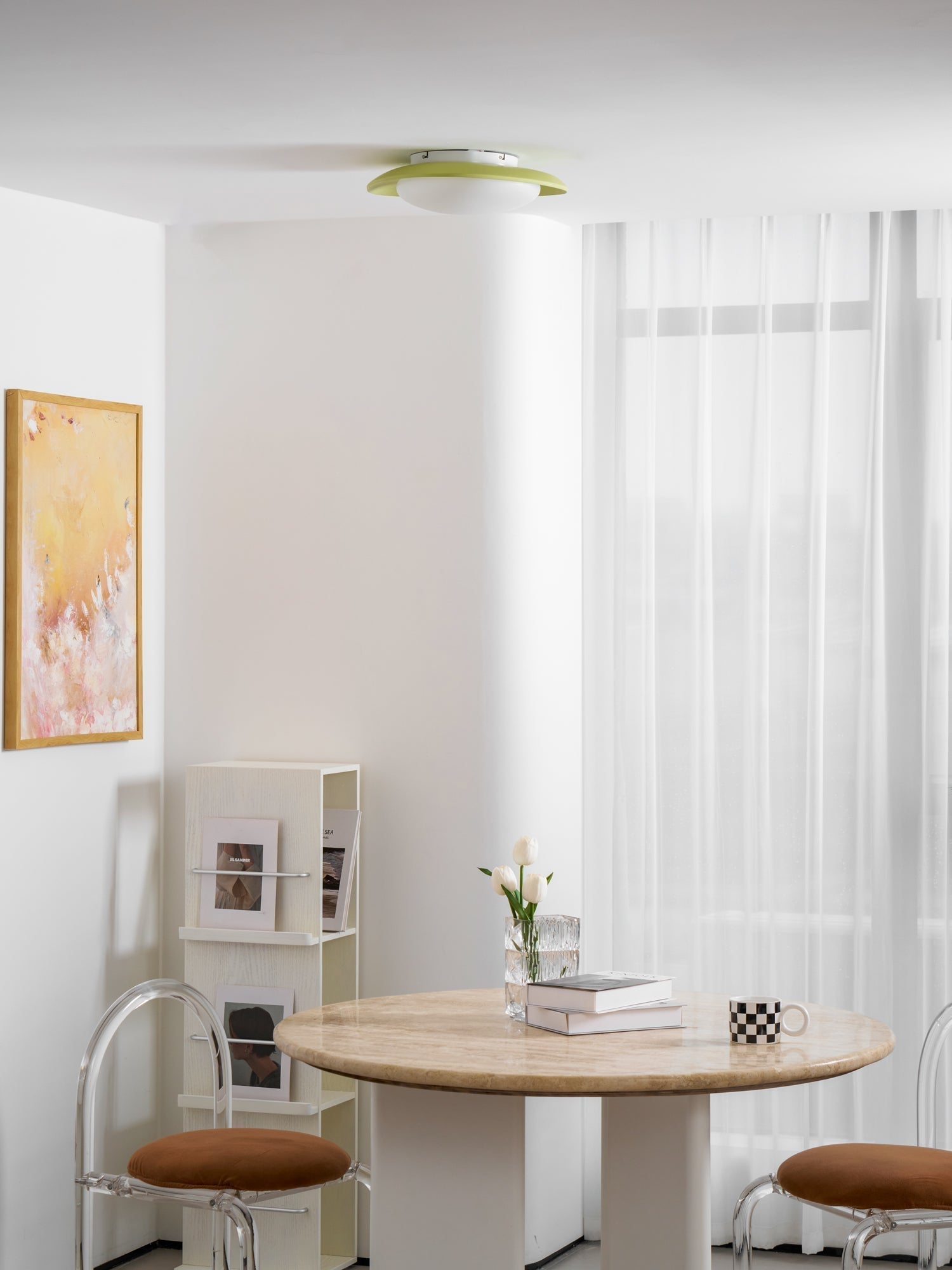 Oválné stropní svítidlo z pryskyřice, stmívatelné LED, zelené nebo béžové, 3000K-6000K, 36 cm nebo 46 cm