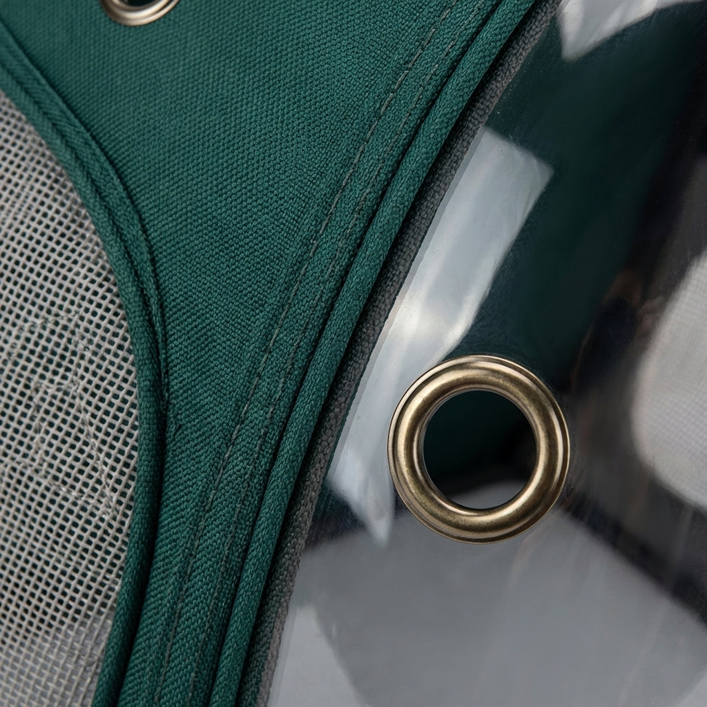 Transparenter Bubble-Katzenrucksack mit PVC und Oxford 30x23x42cm | Rosalyssa