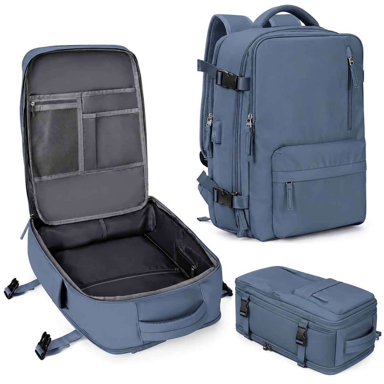 Carry On Travel Backpack With Laptop Compartment And Shoe Pocket