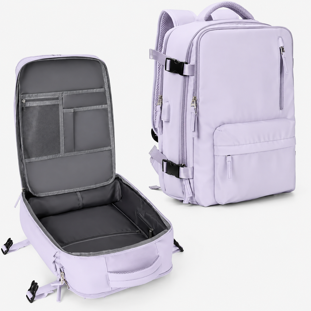 Carry On Travel Backpack With Laptop Compartment And Shoe Pocket