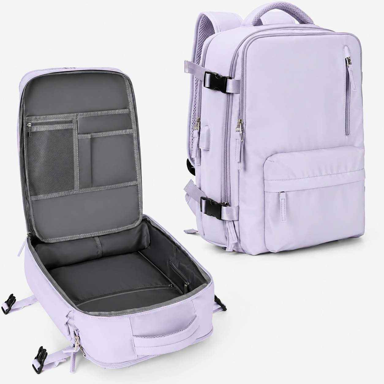Carry On Travel Backpack With Laptop Compartment And Shoe Pocket