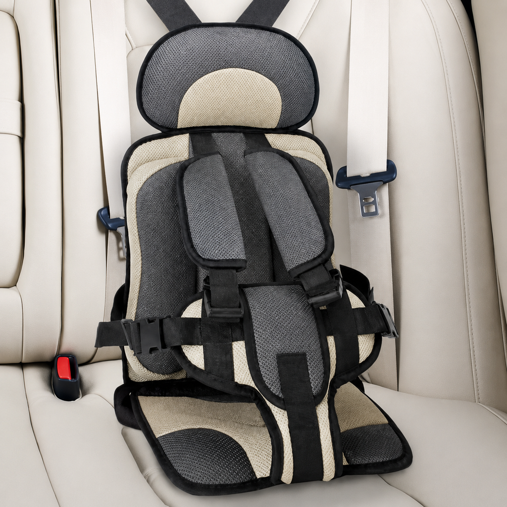 Portable Car Seat With 5-Point Harness For Travel And Comfort