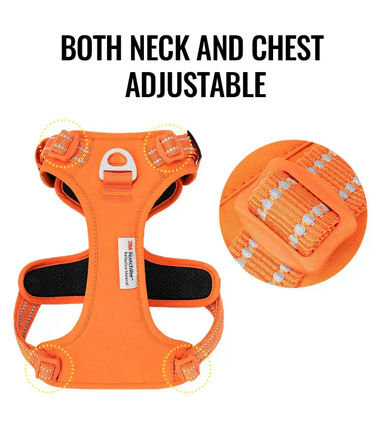 BrightPath No-Pull Harness With Reflective Nylon For Daily Walks