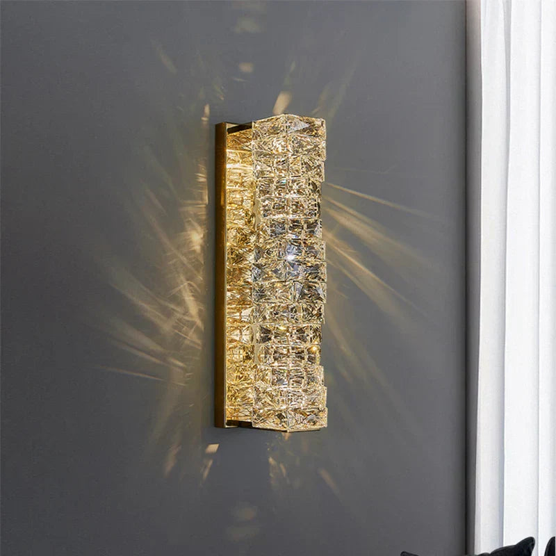 Nástěnná lampa Nova Crystal Accents z nerezové oceli s třemi barevnými teplotami