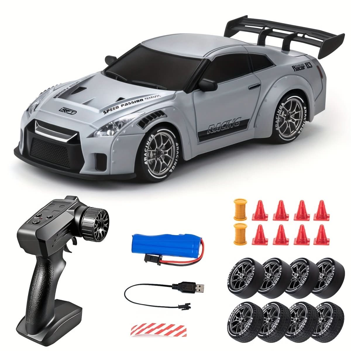 Nova Drift Master RC-auto met LED-wielen en 1:24 schaal 4WD