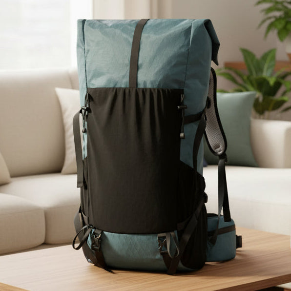 AeroTrail 50L Ultralight erweiterbarer Abenteuer-Rucksack mit Rolltop