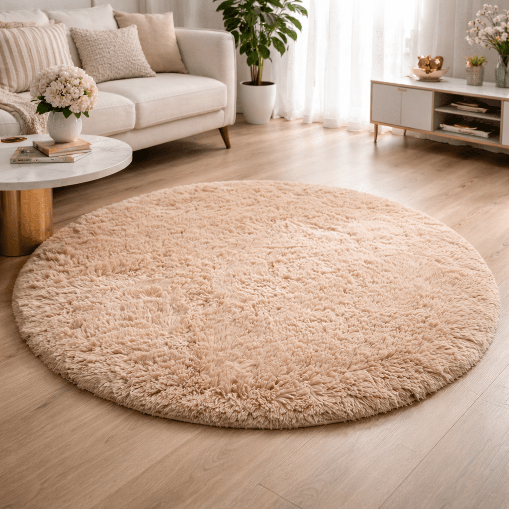 Fluffora Ultrasoft Round Plush Rug for Cozy Living Spaces