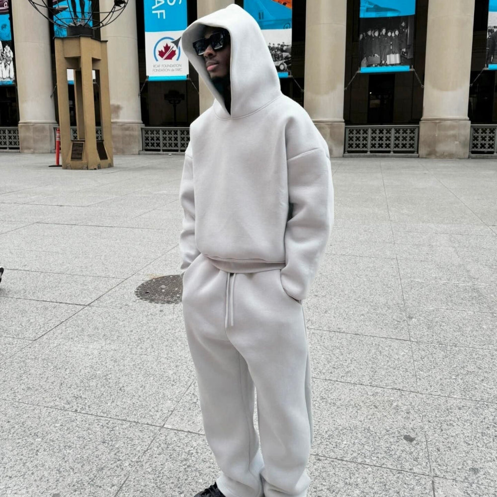 Set oversized pentru bărbați, hanorac și pantaloni de trening, pentru acasă și călătorii