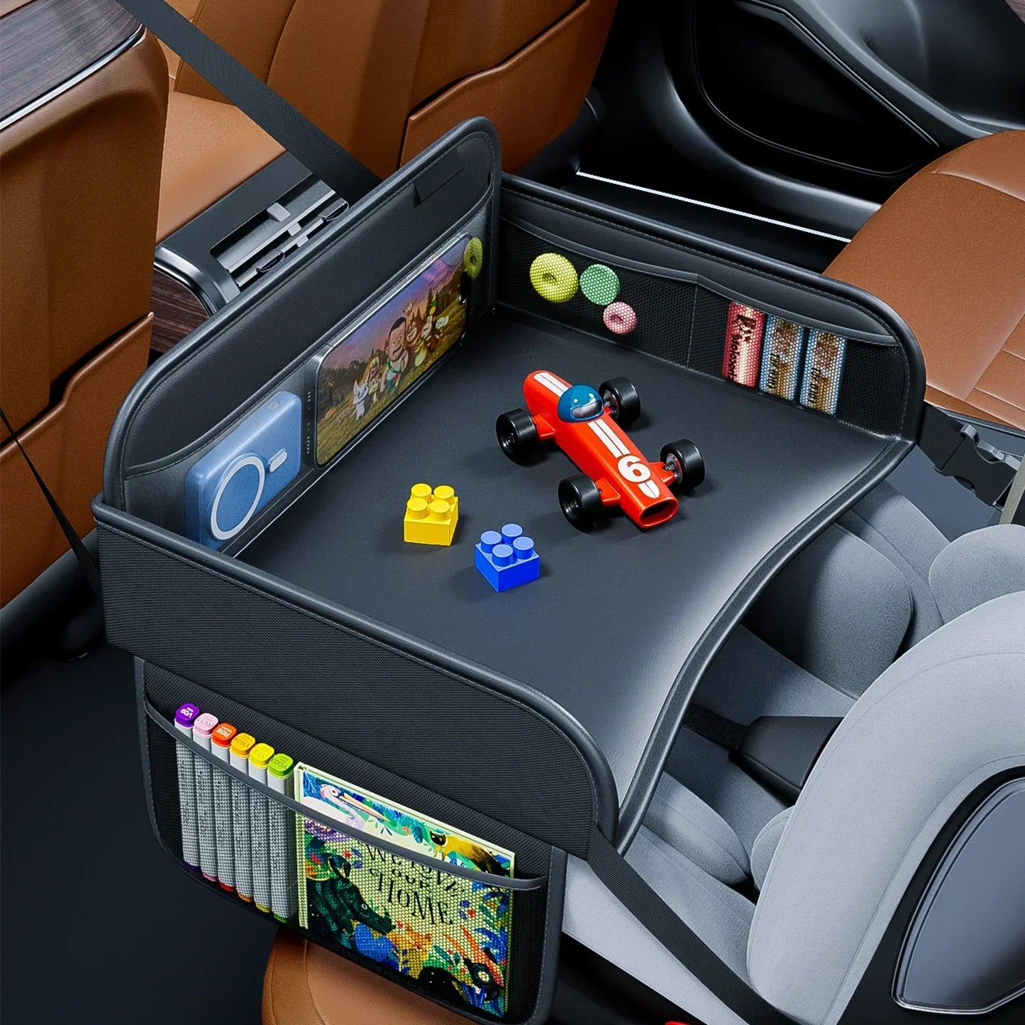Autositz-Tablett-Organizer für Reisen, Essen und Zeichnen | Rosalyssa
