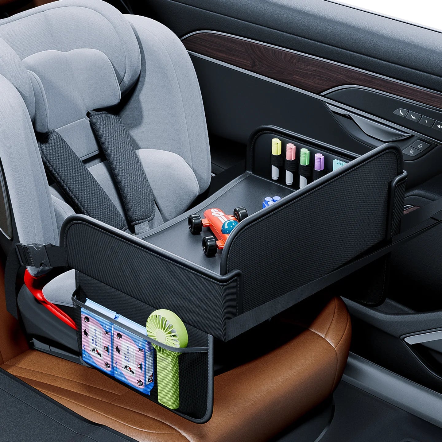 Autositz-Tablett-Organizer für Reisen, Essen und Zeichnen | Rosalyssa