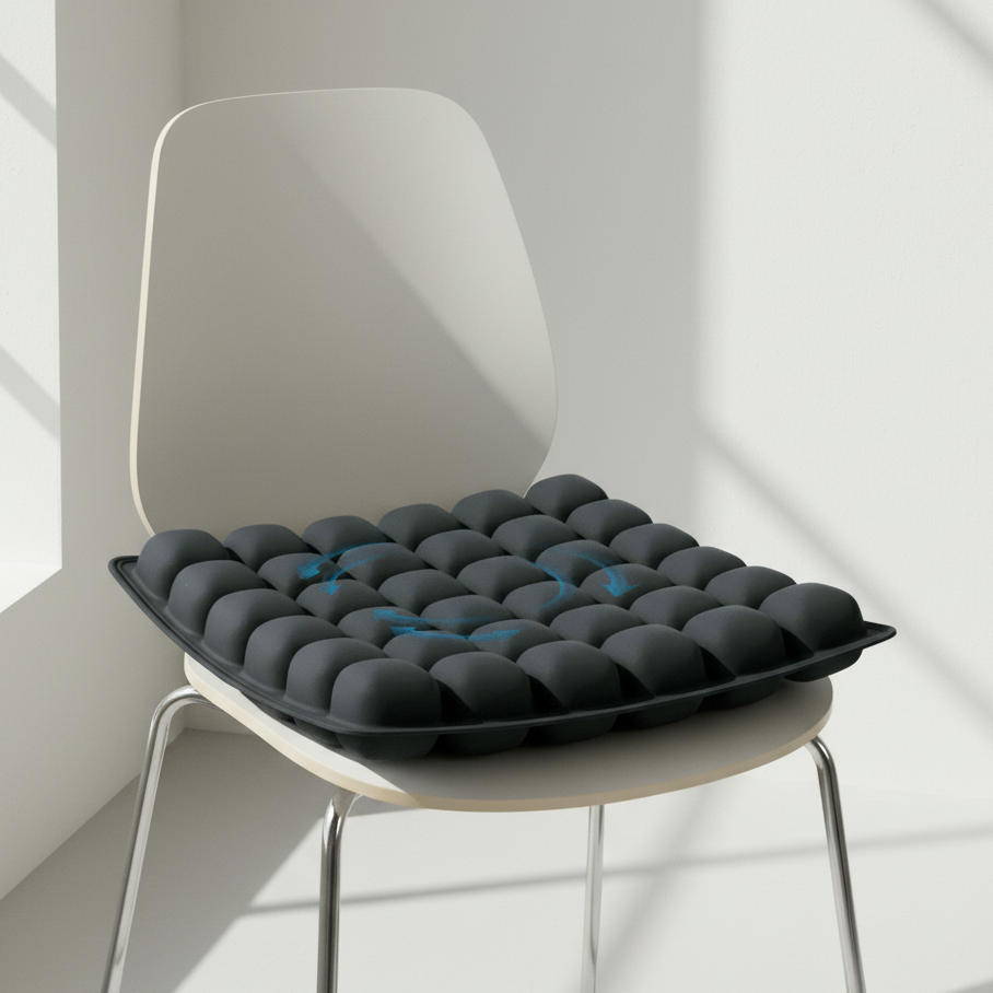 AeroEase Ergonomic Air Seat Cushion for Travel and Office