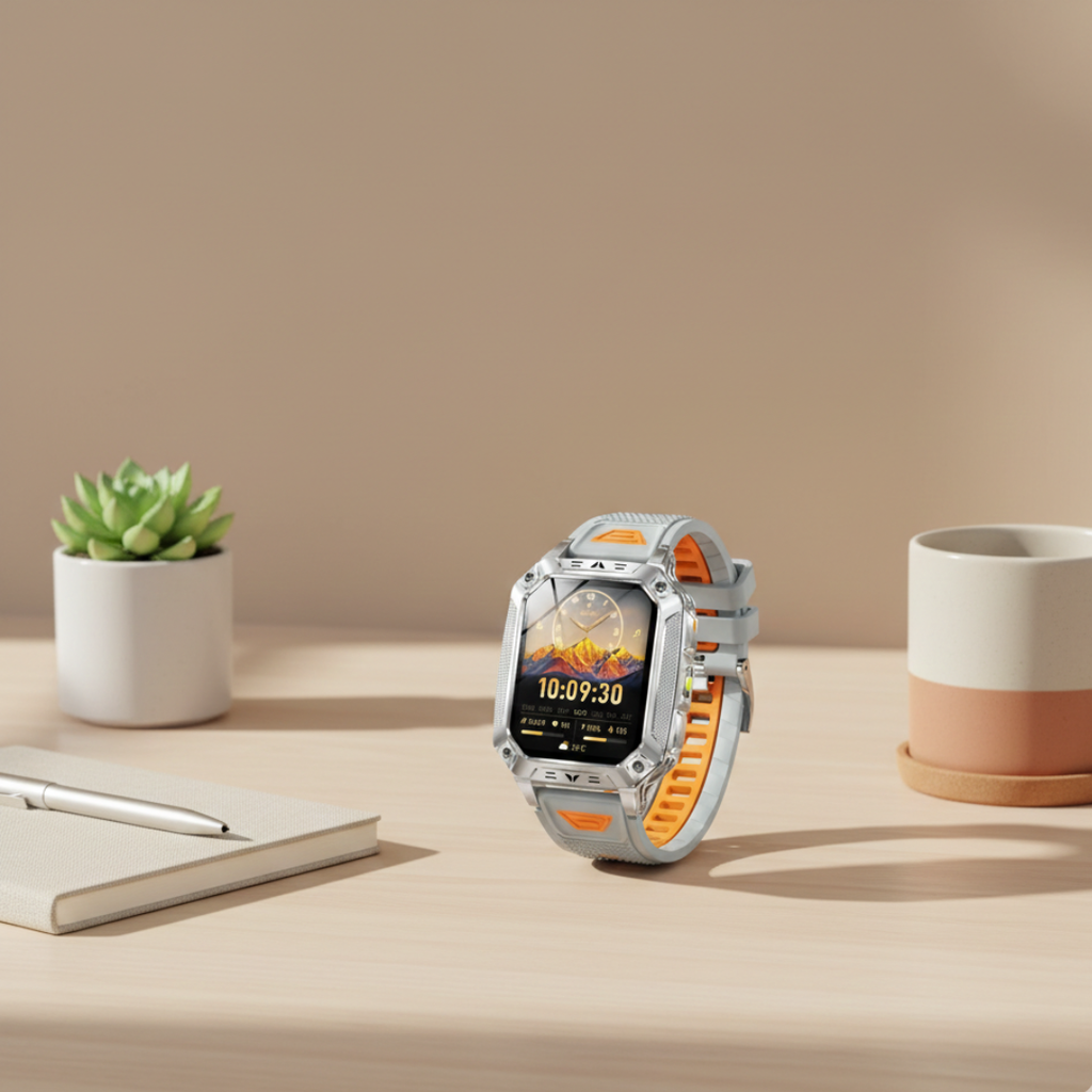 Outdoor fitness smartwatch met AMOLED-display, waterdichte activiteitsmeter | Rosalyssa