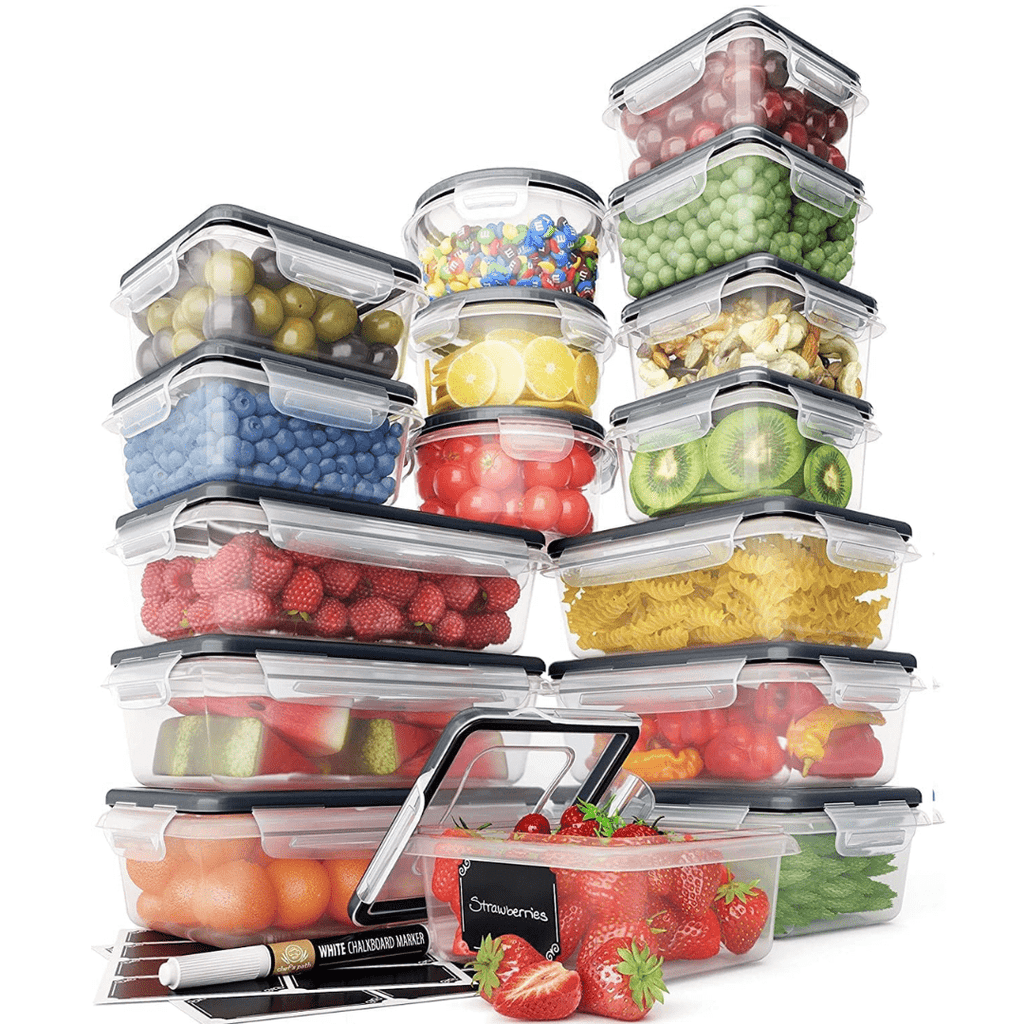 Bright Stack 16 vzduchotěsných úložných boxů pro elegantní organizaci kuchyně