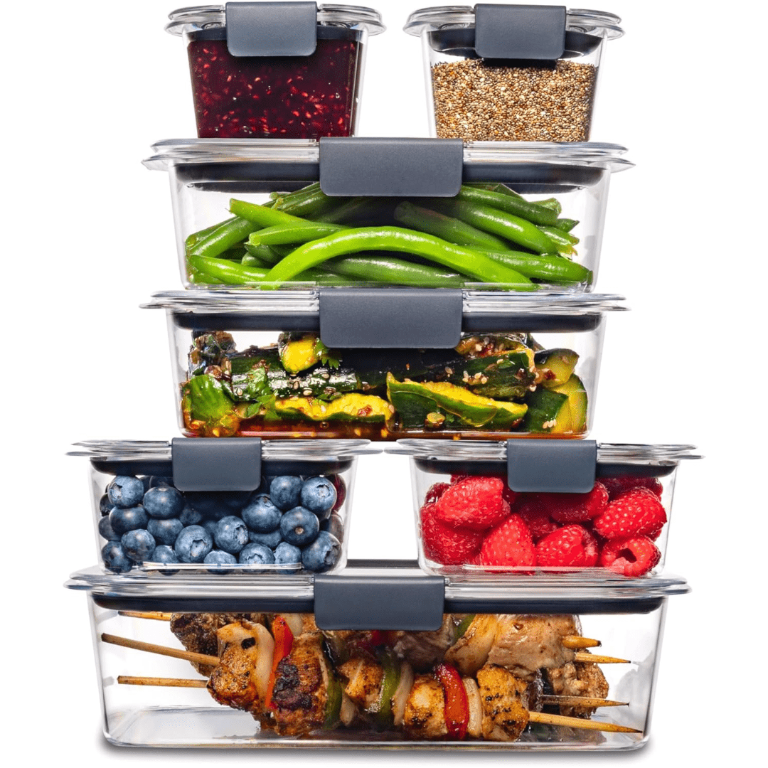 Set di sette contenitori per preparazione pasti PureGuard senza BPA