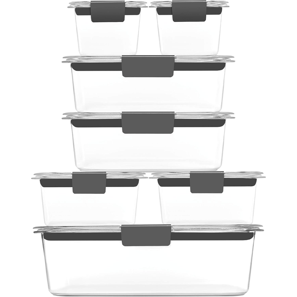 Set di sette contenitori per preparazione pasti PureGuard senza BPA