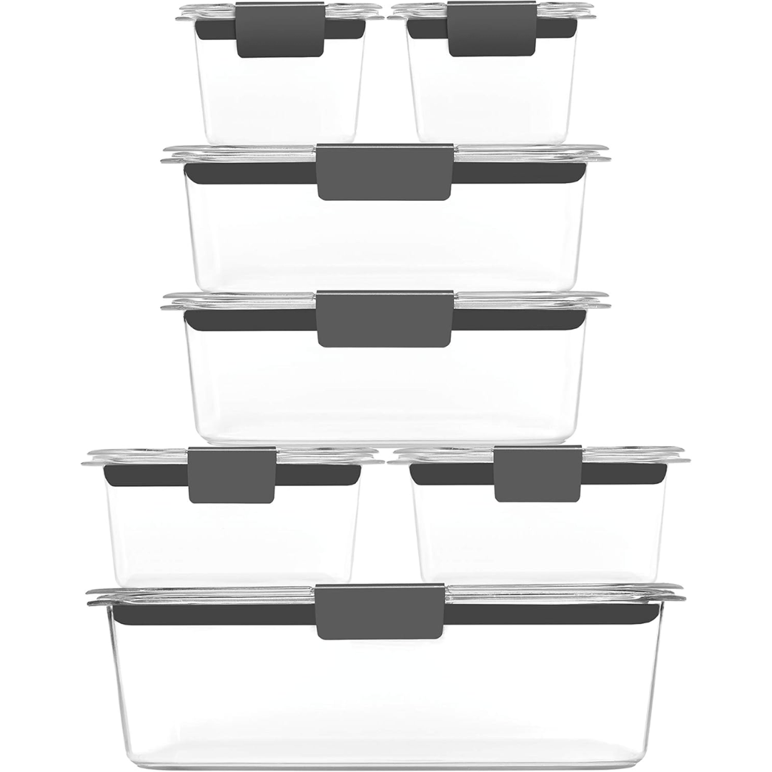 Set di sette contenitori per preparazione pasti PureGuard senza BPA