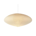 Lampada da soffitto Japandi in carta di gelso con LED bianco geometrico 50/60 cm