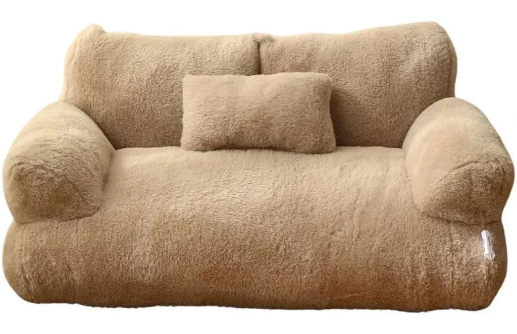 SerenePaws Lounger – ergonomická pohovka pro domácí mazlíčky s vyvýšeným okrajem a pratelným potahem