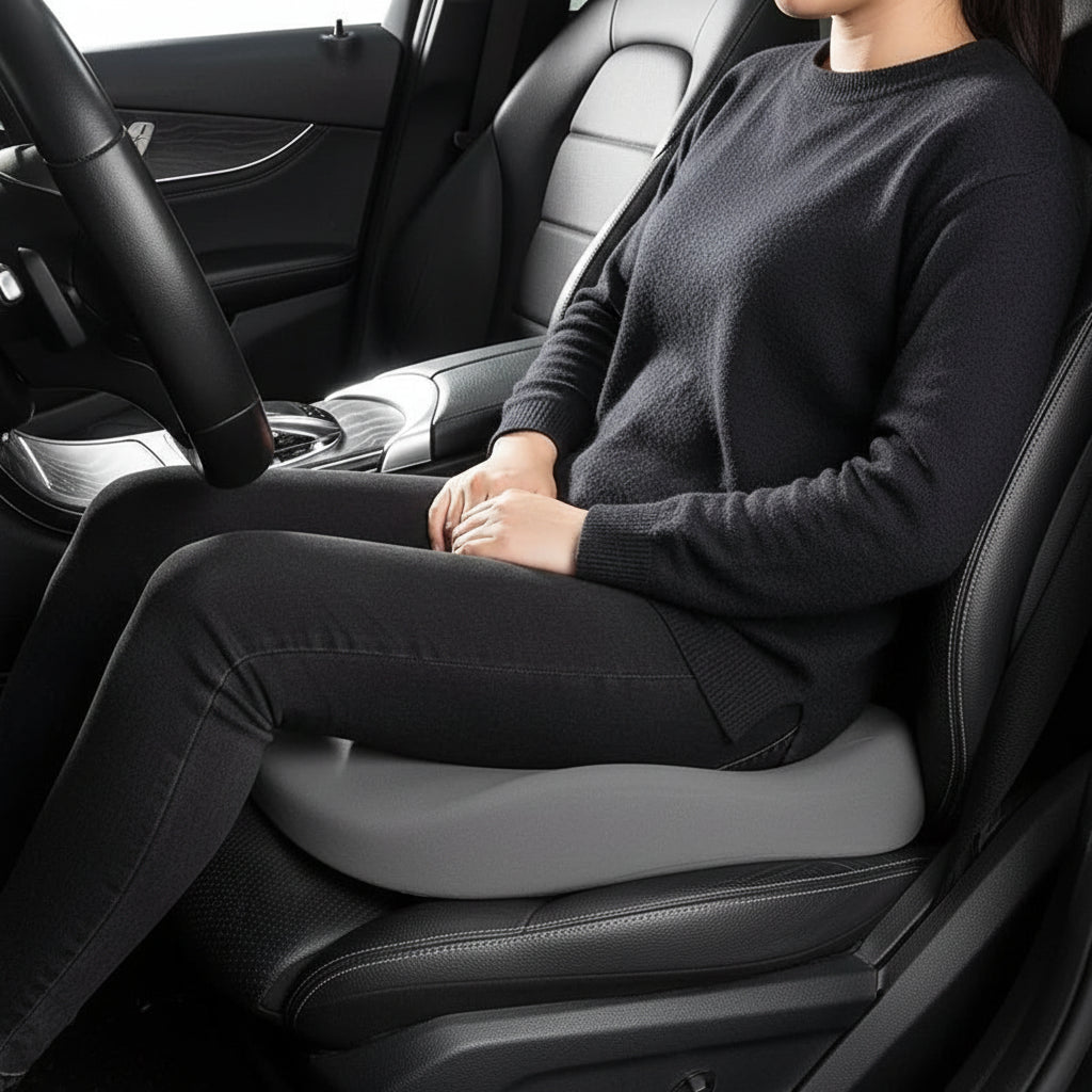 NovaCush Adjustable Memory Foam Seat Cushion For Driving Comfort And Support