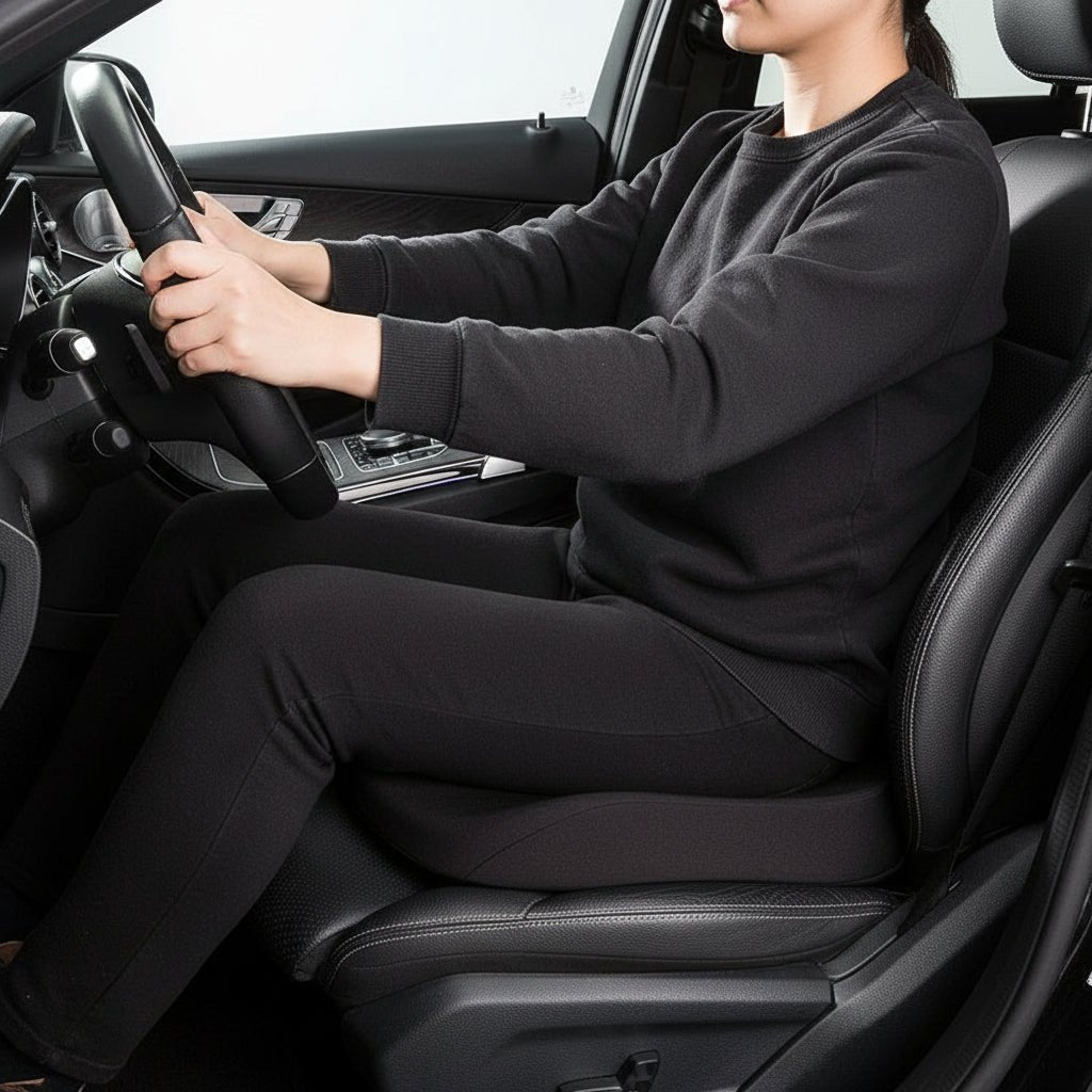 NovaCush Adjustable Memory Foam Seat Cushion For Driving Comfort And Support