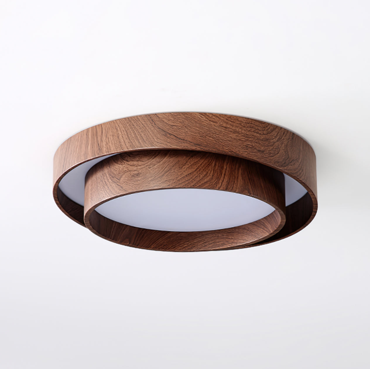 Stropní lampa Vaako s moderním LED osvětlením a ořechovým povrchem pro obývací prostory
