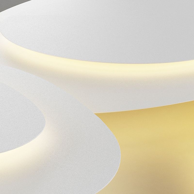 Třídílné organické LED stropní světlo v bílém kovu, stmívatelné, ideální do obývacího pokoje