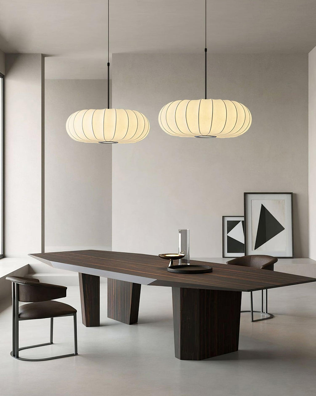 Závěsná lampa Horizon inspirovaná japonským minimalismem a wabi-sabi