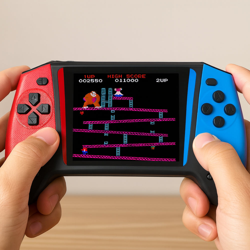 携帯用レトロハンドヘルドアーケードコンソールで外出先でもゲームを楽しもう