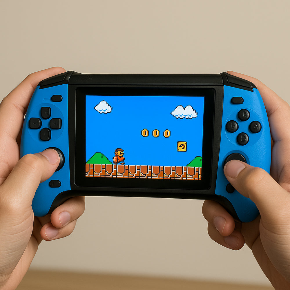 携帯用レトロハンドヘルドアーケードコンソールで外出先でもゲームを楽しもう