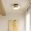 Flush Mount Vintage Style Ceiling Light With Round Glass Shade | Rosalyssa