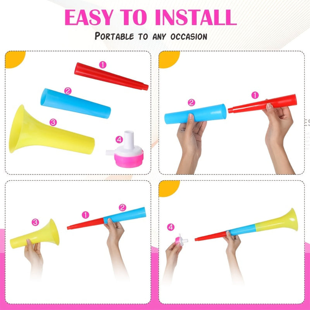 Portable Vuvuzela Horns For Stadium Cheer And Party Noise