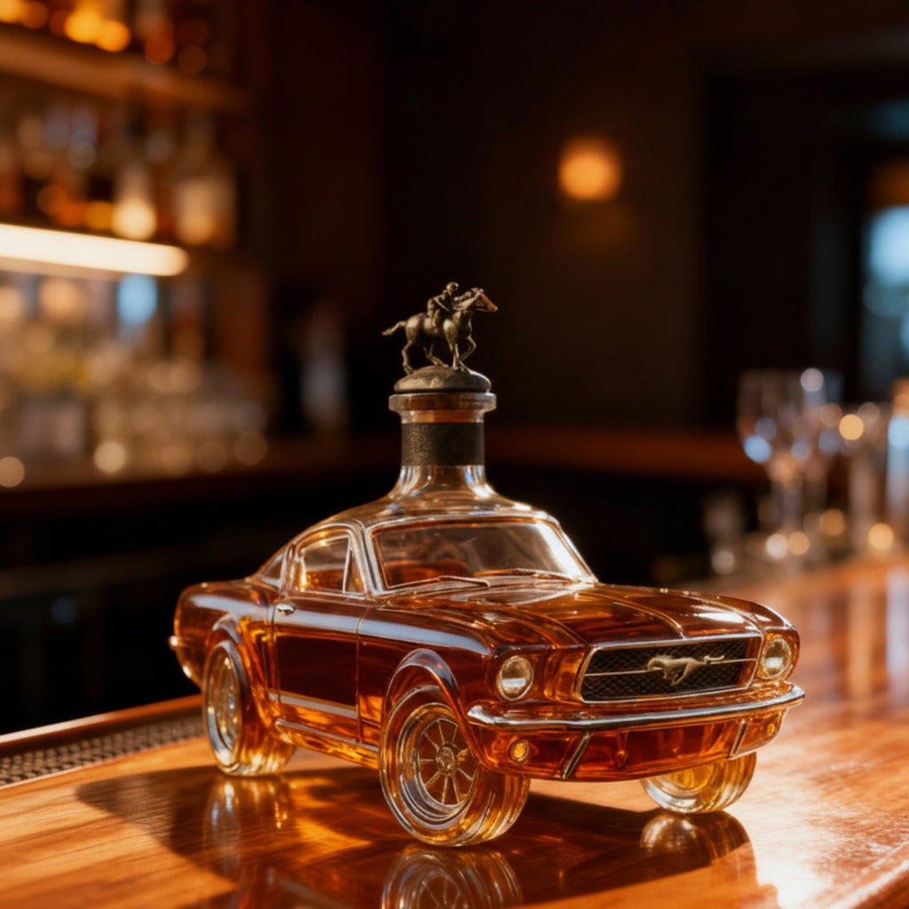 Autó alakú whiskey dekantáló pohár otthoni bárba való kiállításhoz