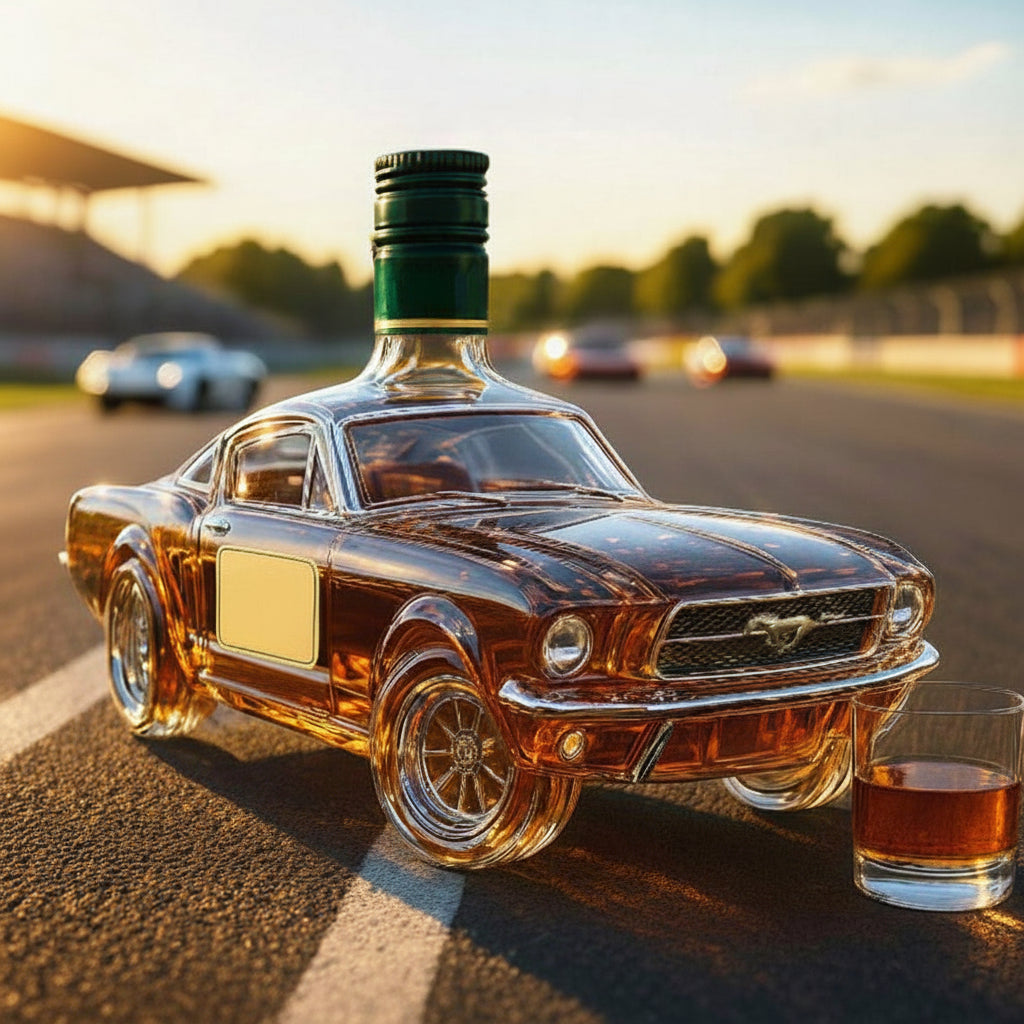 Autó alakú whiskey dekantáló pohár otthoni bárba való kiállításhoz